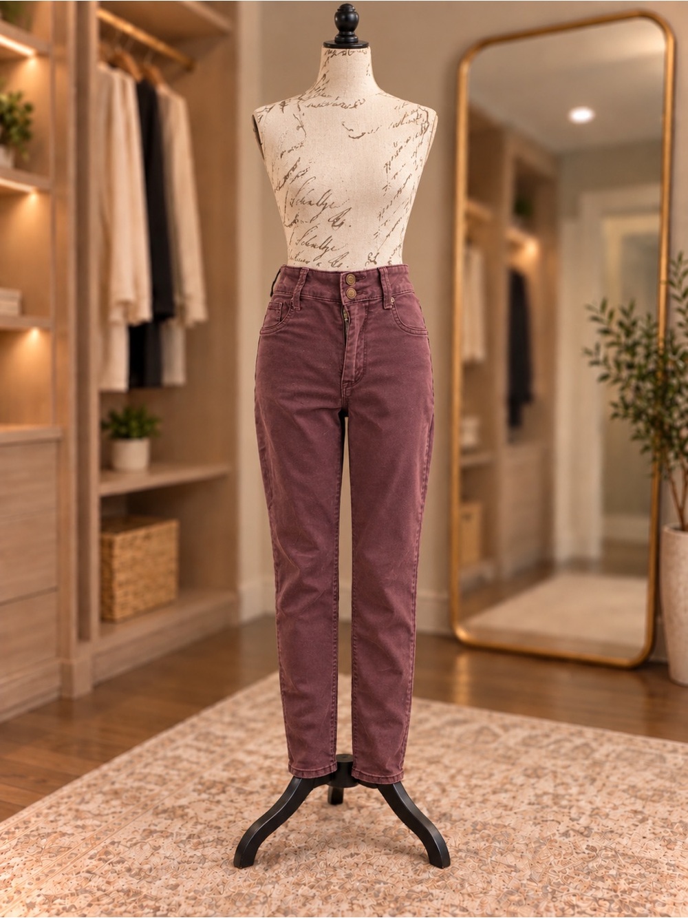 Maurices Mauve Stretch Skinny Pants – Small Short